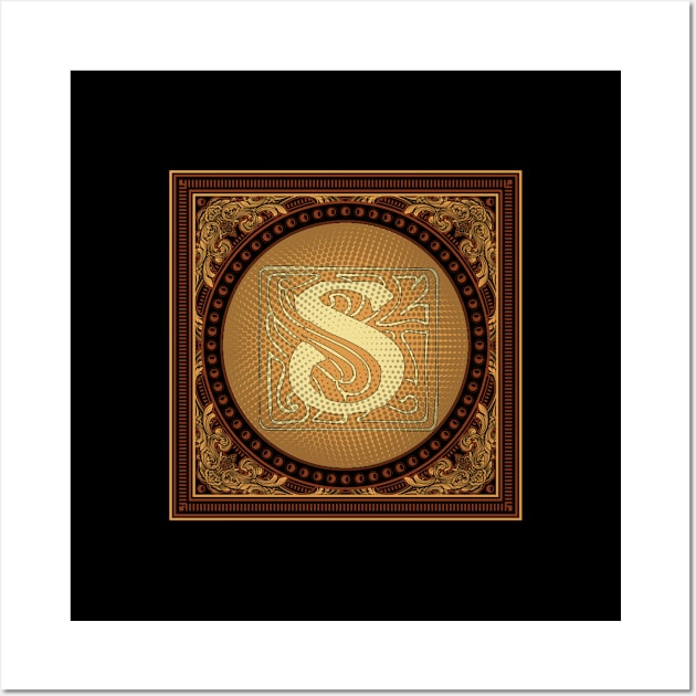 Letter S monogram Wall Art by artsytee